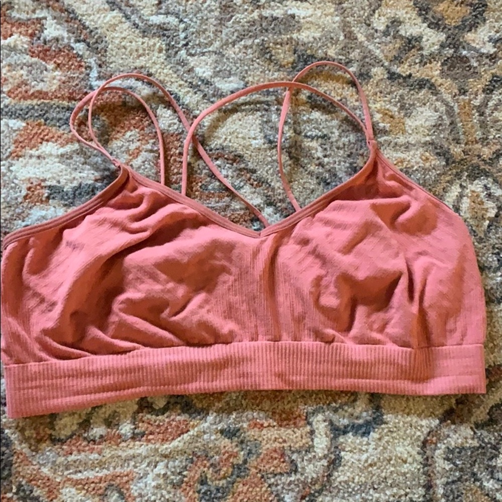 Salmon colored bralette